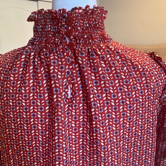 Max Studio Printed Smock Waist Dress, Medium - Picture 6 of 6